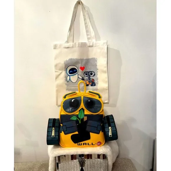 👉 Loungefly WALL-E Mini Backpack + Tote Bundle BRAND NEW - Picture 8 of 12